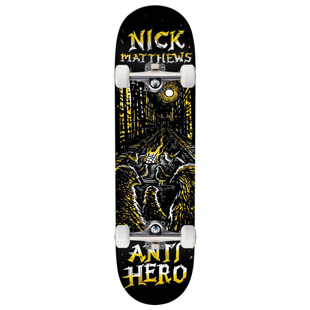 Anti-Hero Matthews Fireside Complete Skateboard | Black | 8.50"