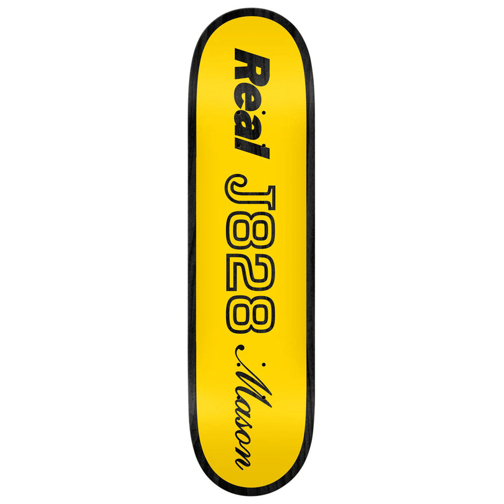 Real Mason Shape Code Skateboard Deck | Yellow | 8.28"