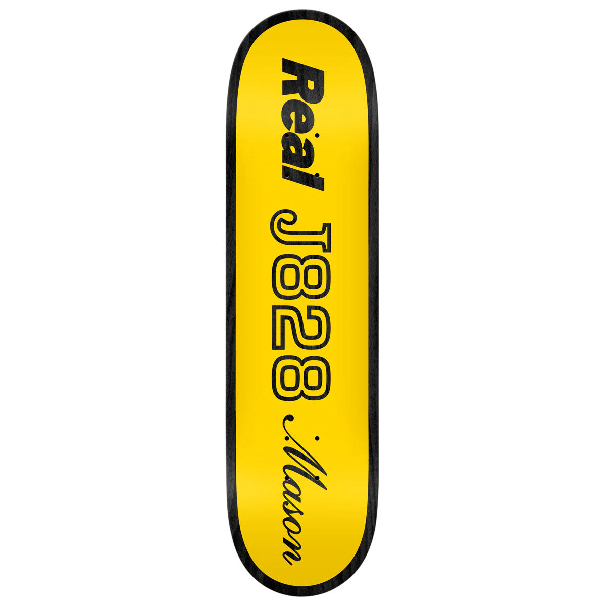 Real Mason Shape Code Skateboard Deck | Yellow | 8.28"