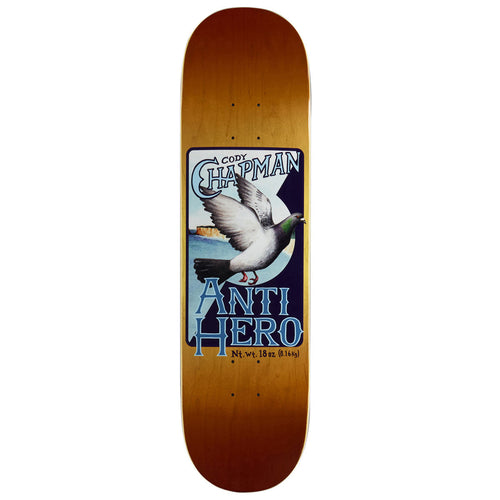 Anti-Hero Chapman Homers Skateboard Deck | Yellow | 8.32"