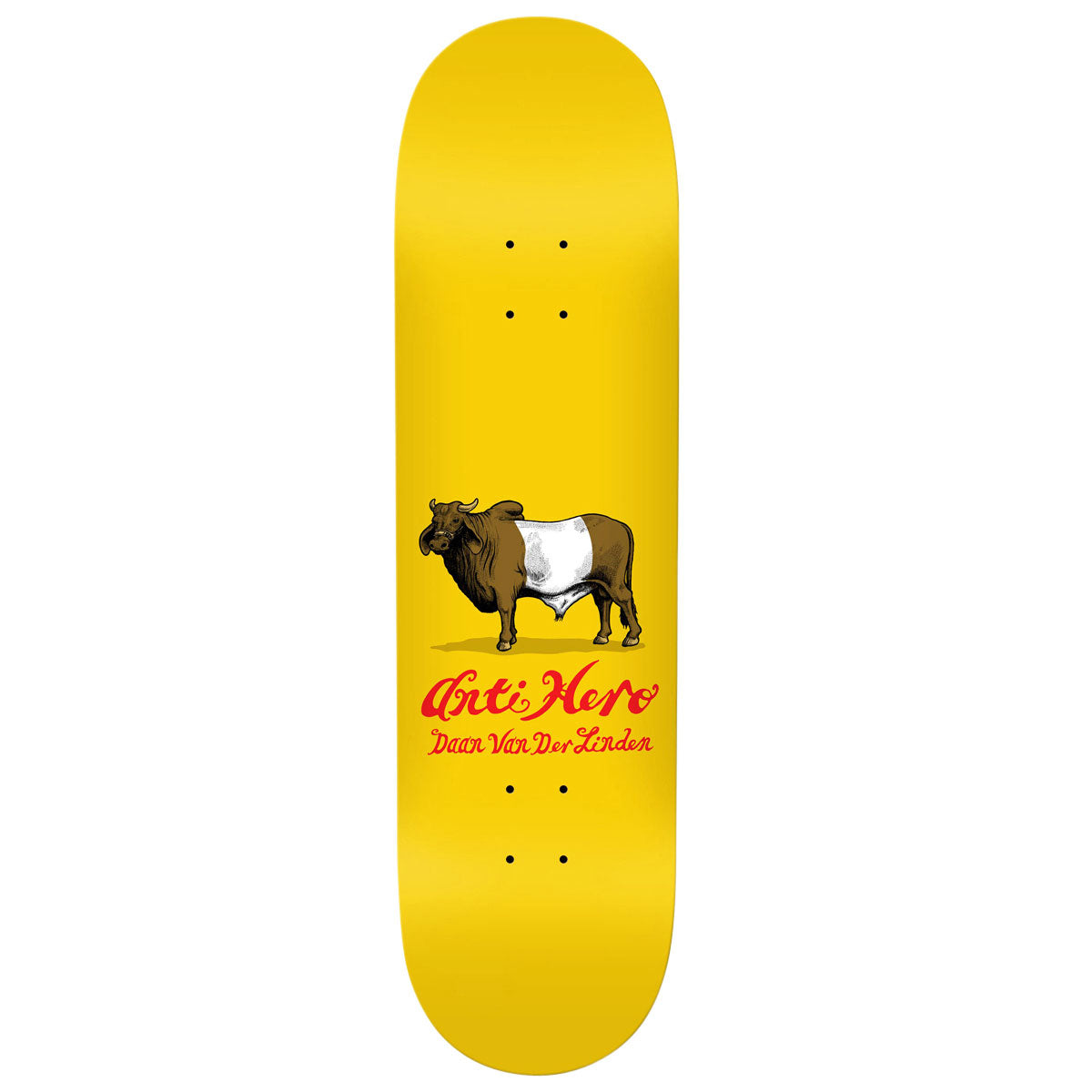 Anti-Hero Daan Dutch Belted Skateboard Deck | Yellow | 8.28"