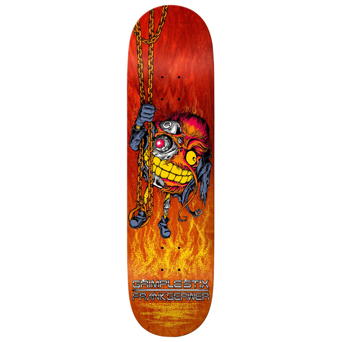 Anti-Hero DBX Gerwer Griplestix Grimplenator Skateboard Deck | Red | 8.25"