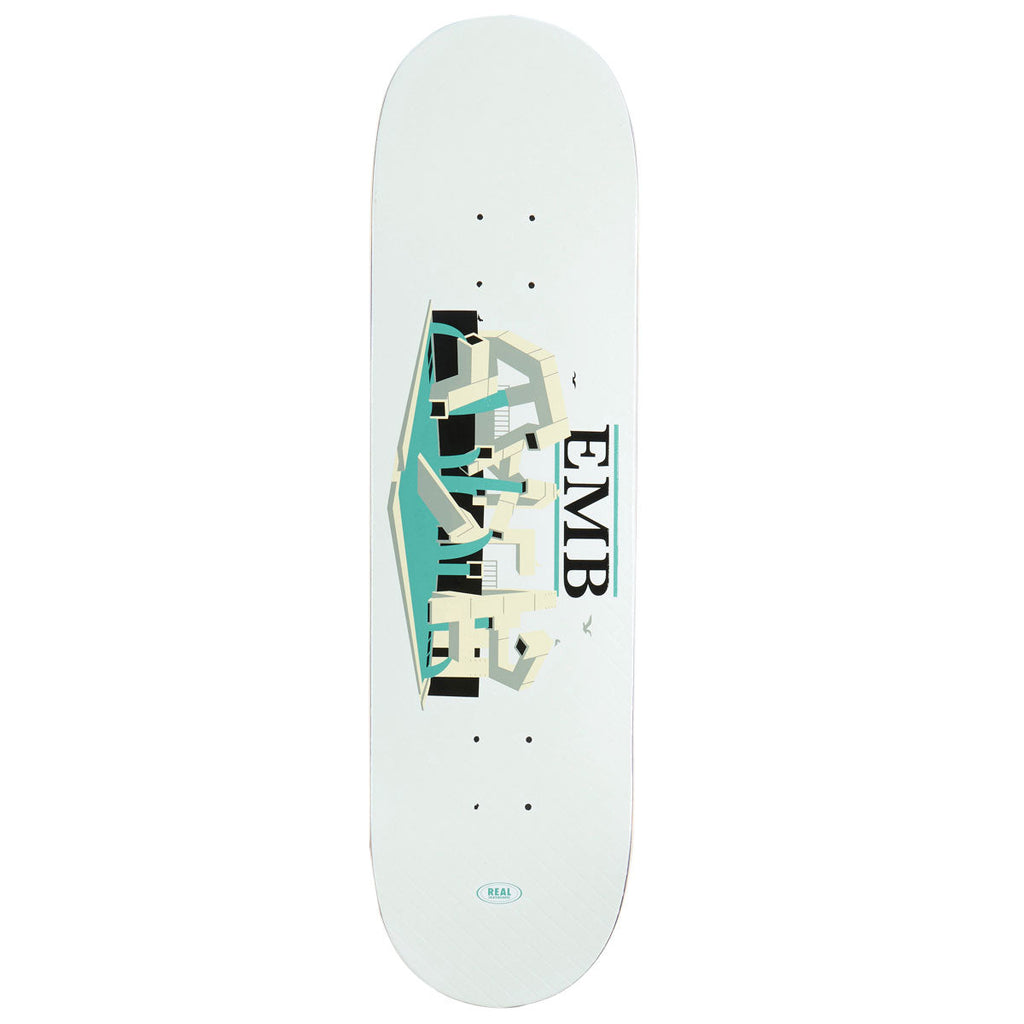 Real EMB Team Skateboard Deck | White | 8.50"