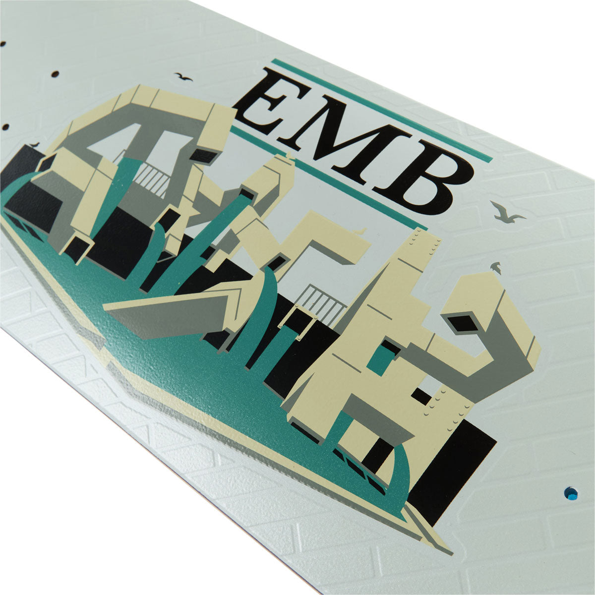 Real EMB Team Complete Skateboard | White | 8.50"