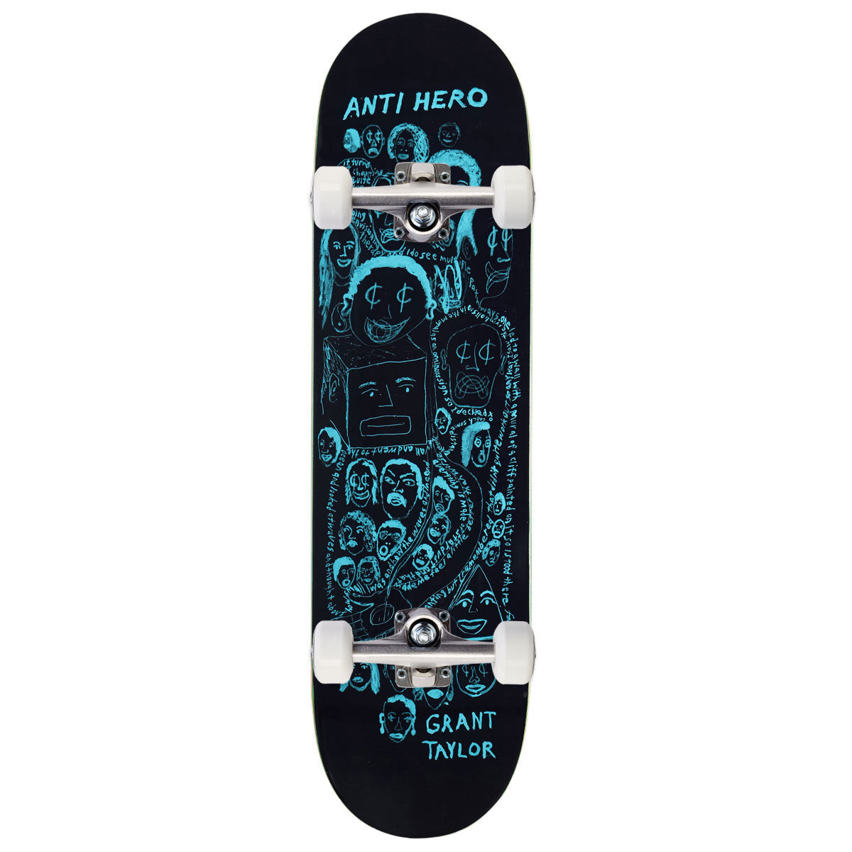 Anti-Hero DBX Grant Expressions Complete Skateboard | Black | 8.38"