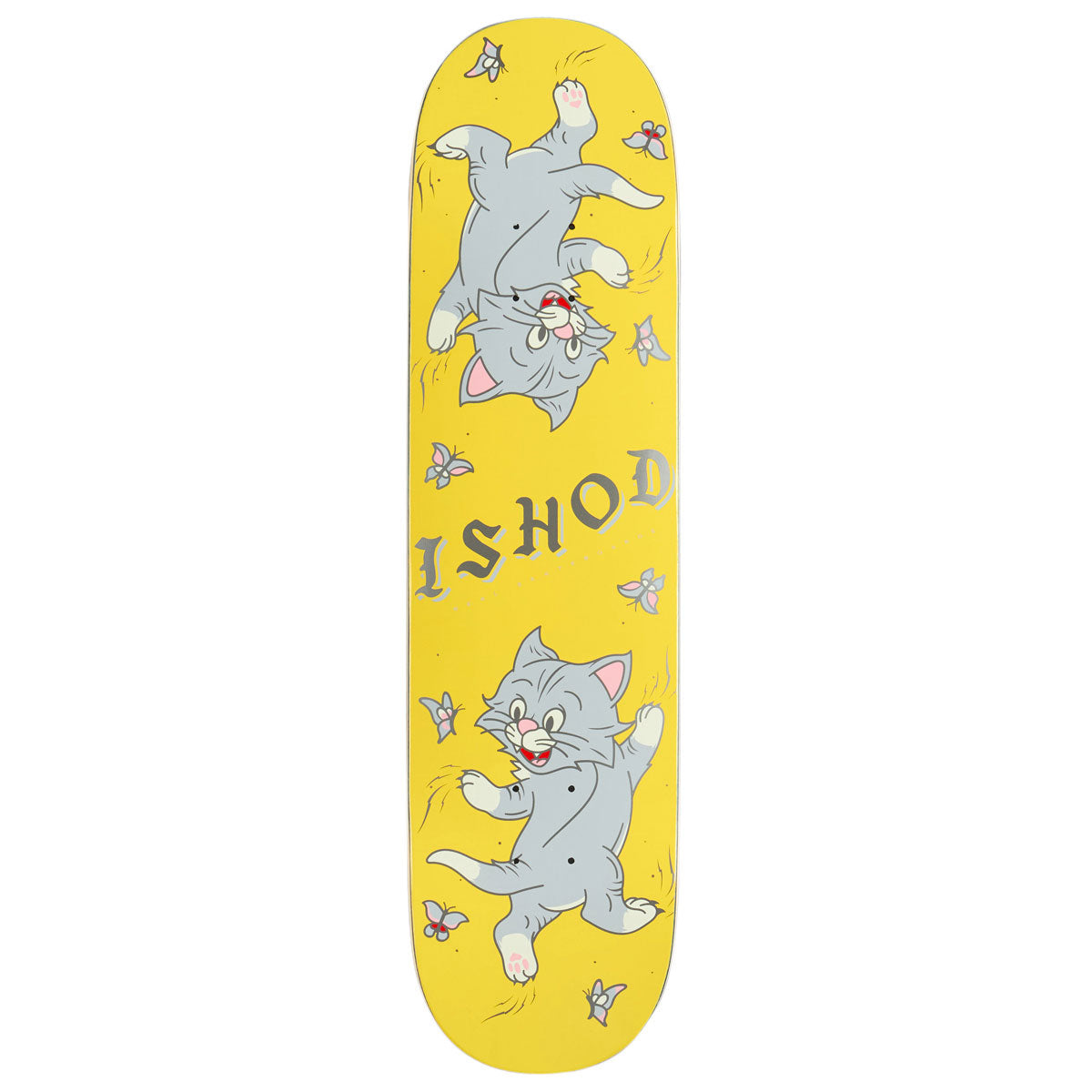 Real Ishod Kitten Scratch Twin Tail Skateboard Deck | Yellow | 8.00"