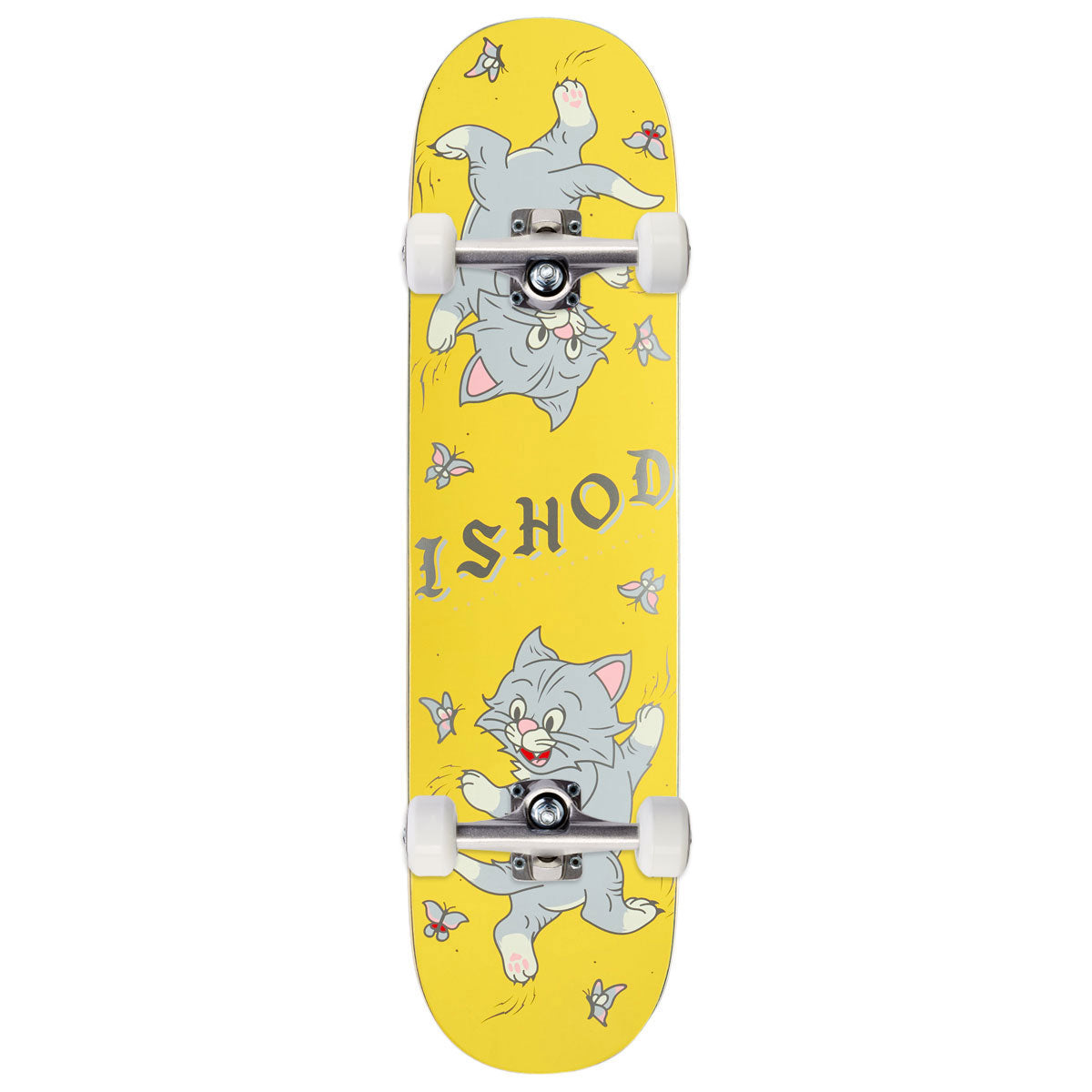 Real Ishod Kitten Scratch Twin Tail Complete Skateboard | Yellow | 8.00"