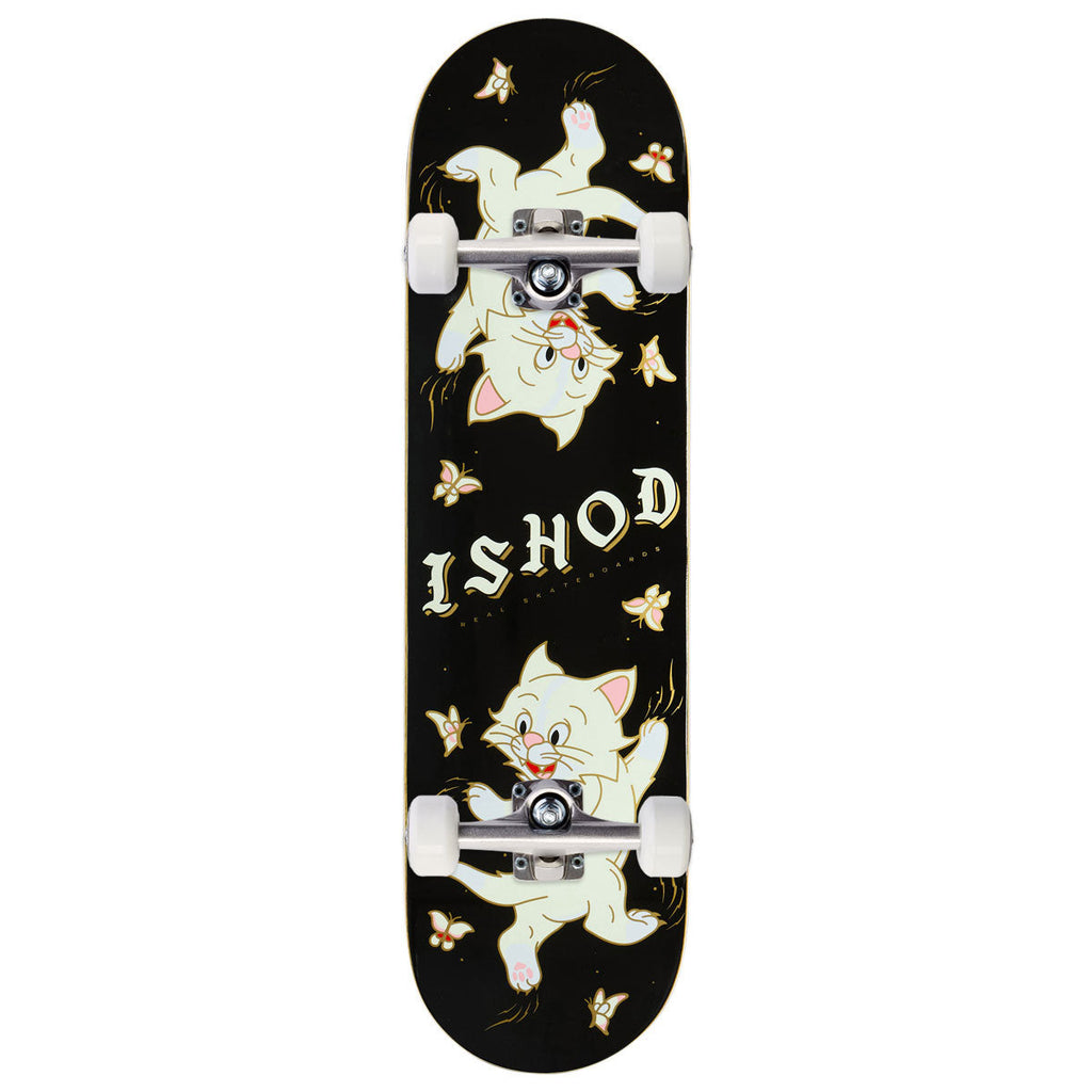 Real Ishod Kitten Scratch Twin Tail Complete Skateboard | Black | 8.50"