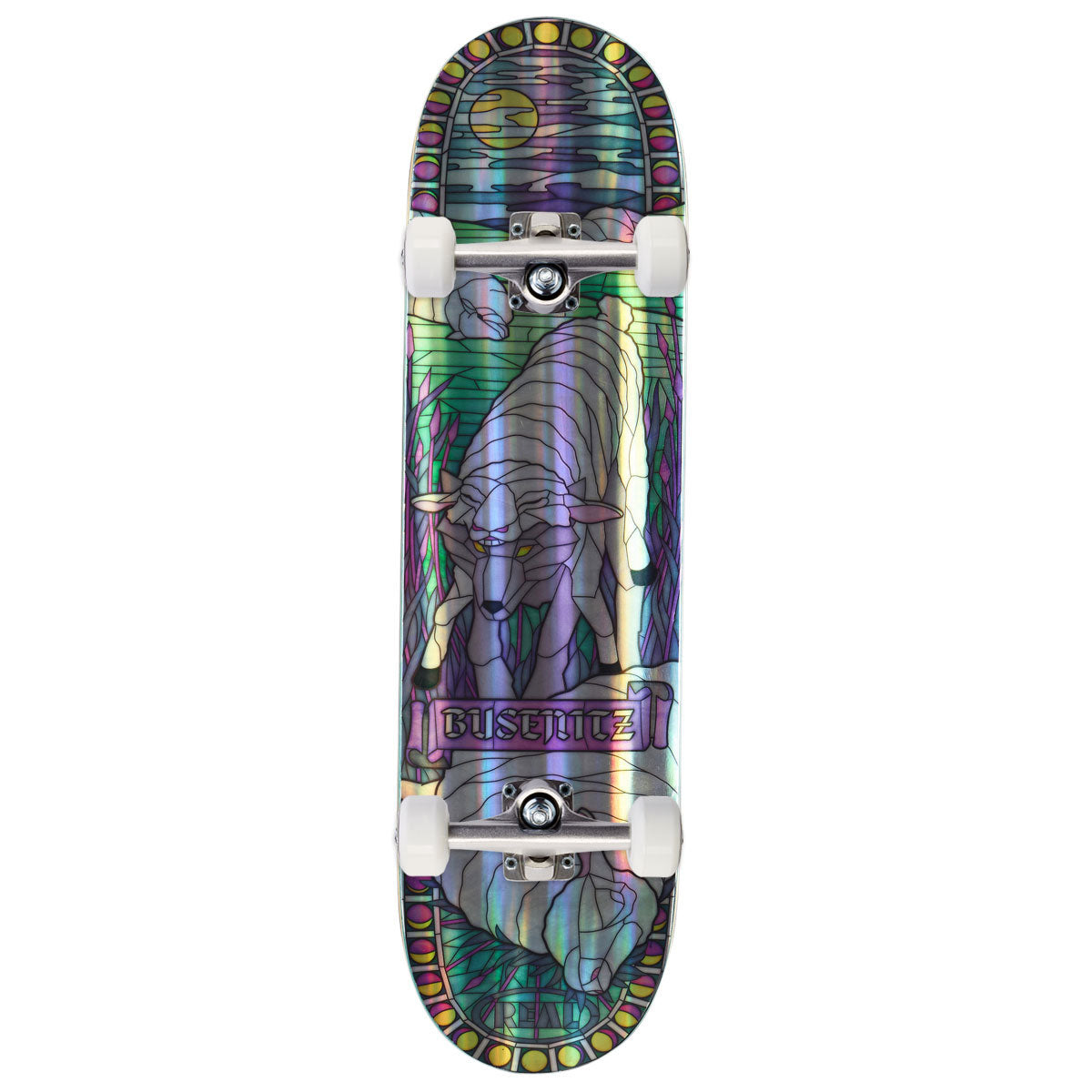 Real Busenitz Holographic Cathedral Complete Skateboard | 8.38"