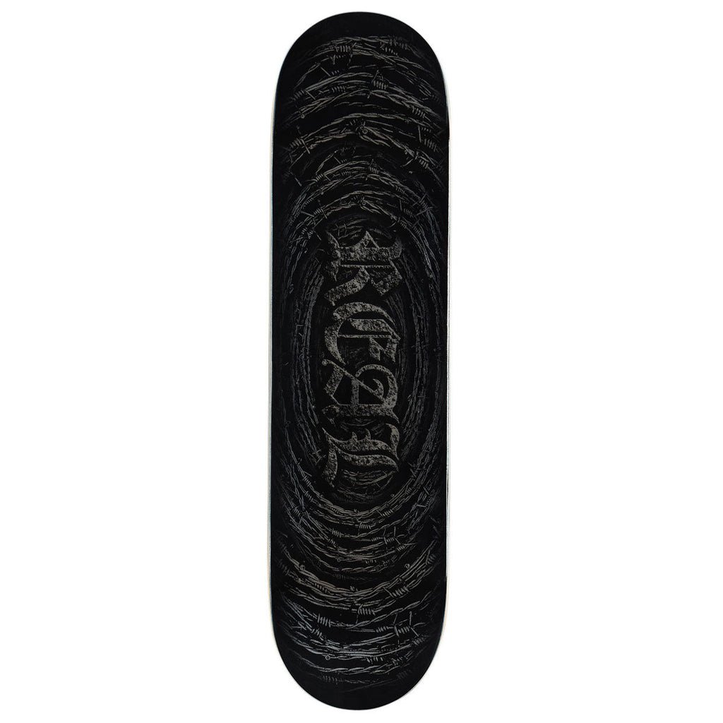 Real Team Barbed Wire Foil Oval Skateboard Deck | Black | 8.12"