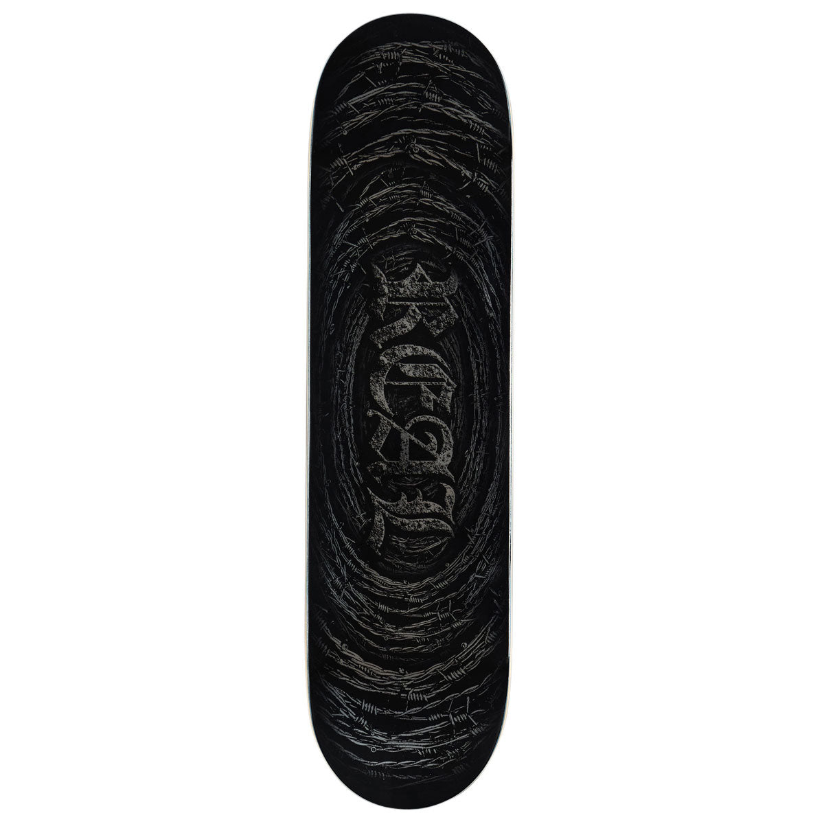 Real Team Barbed Wire Foil Oval Skateboard Deck | Black | 8.12"