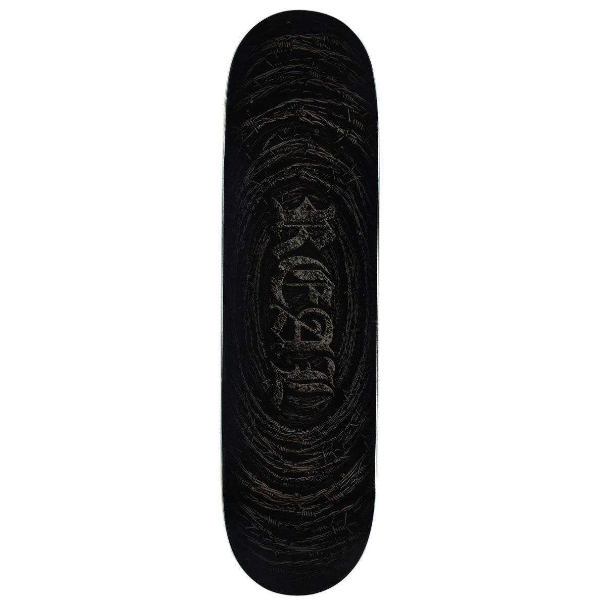 Real Team Barbed Wire Foil Oval Skateboard Deck | Black | 8.50"