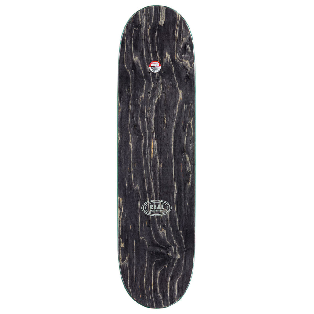 Real Team Barbed Wire Foil Oval Skateboard Deck | Black | 8.50"