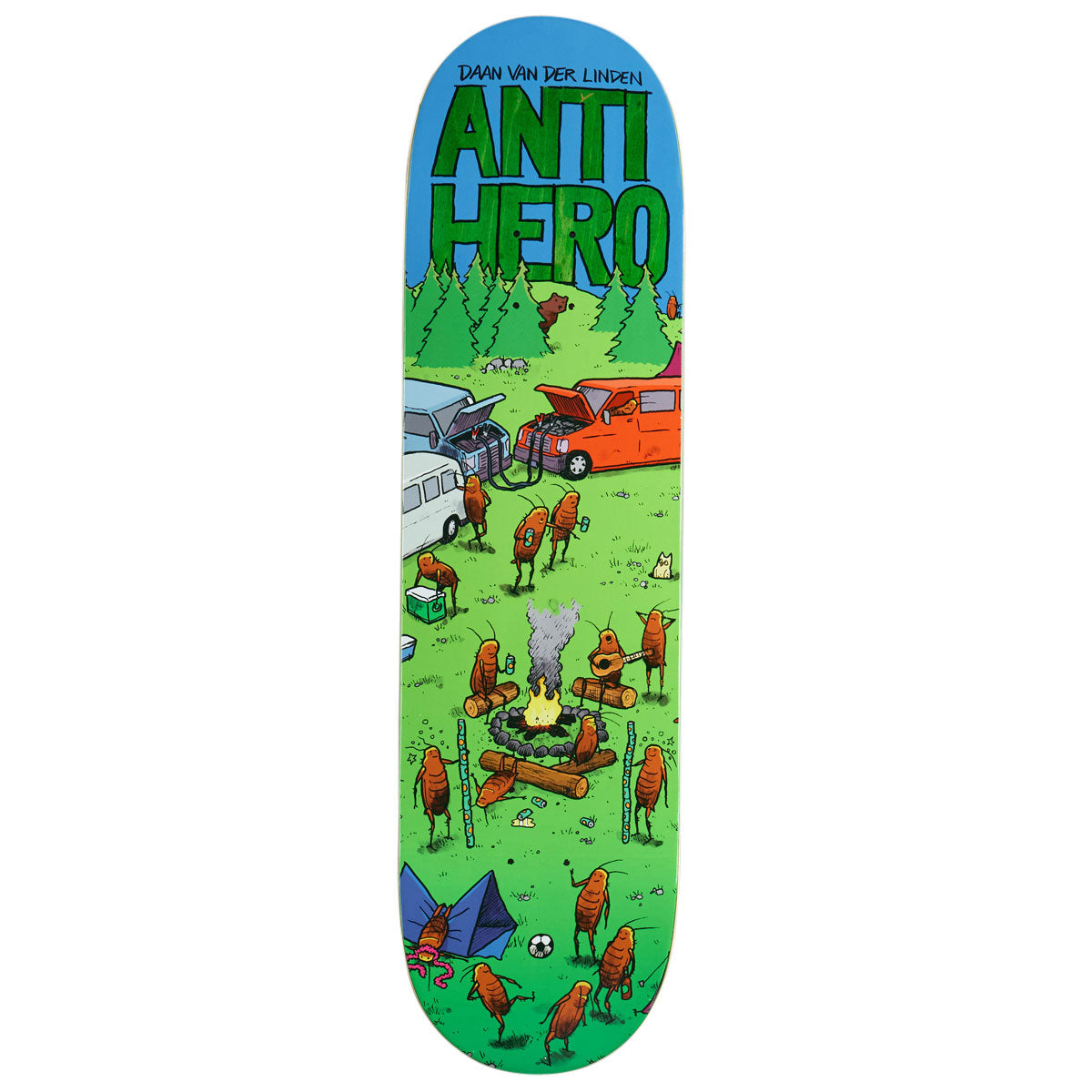 Anti-Hero DBX Daan Roached Out 2 Skateboard Deck | Green | 8.28"