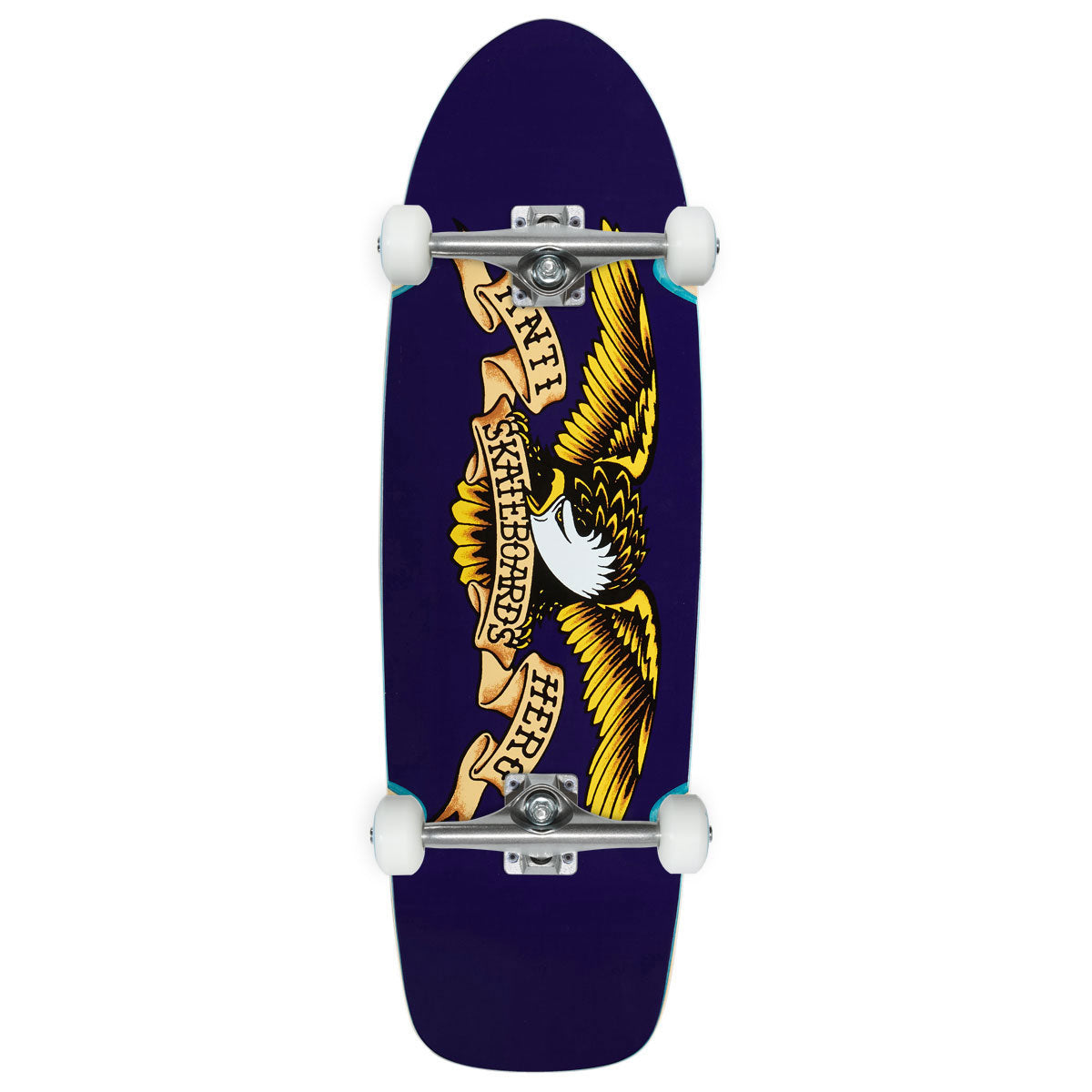 Anti-Hero Shaped Eagle Caster Complete Skateboard | Purple | 10.125"