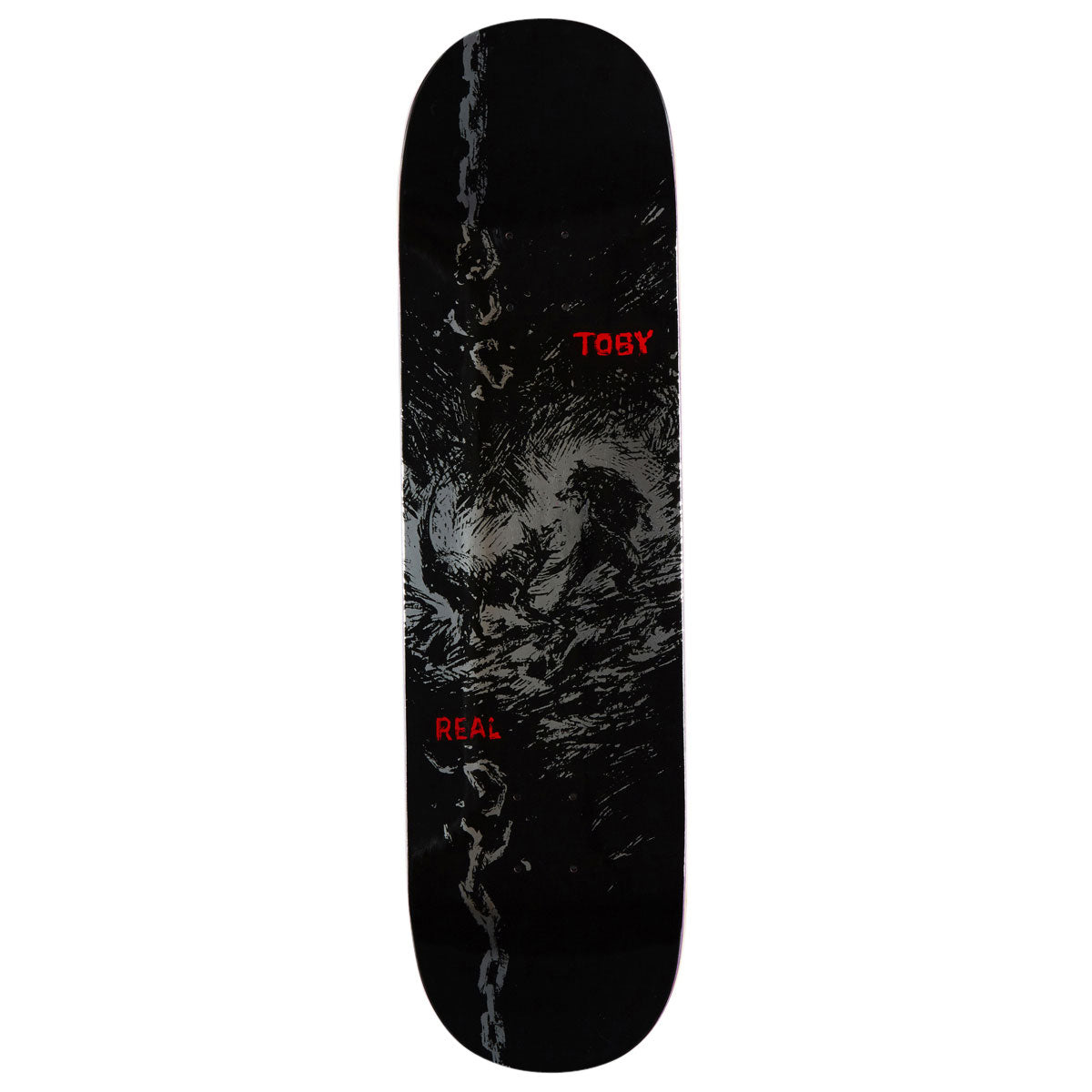 Real Toby Ryan Dog Bite Skateboard Deck | Black | 8.25"