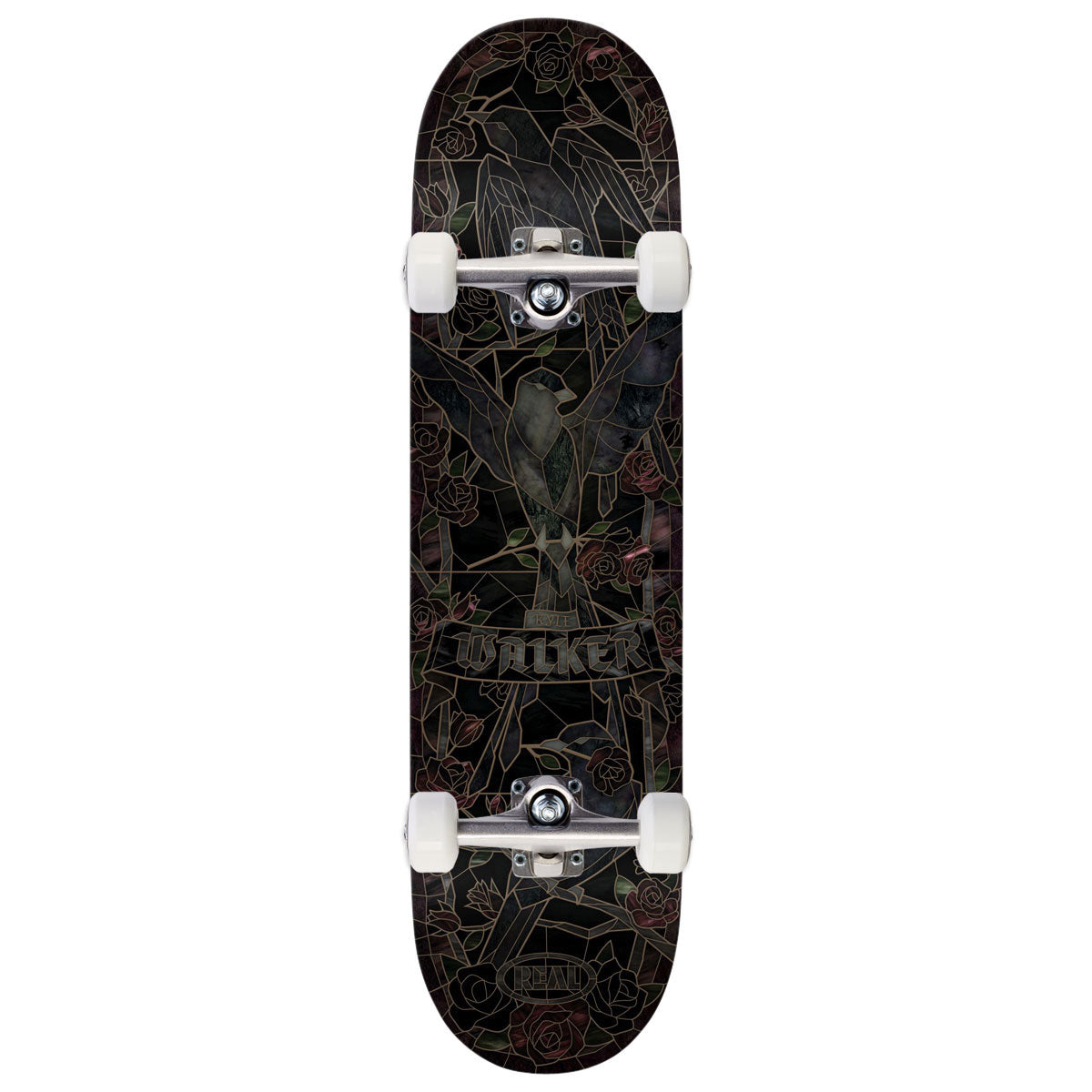Real Kyle Black Sunday Cathedral Complete Skateboard | Black | 8.38"