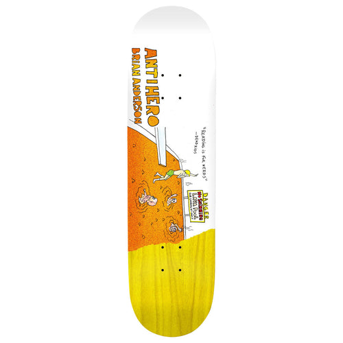 Anti-Hero B.A. Porous Walker Round 3 Skateboard Deck | White | 8.75"