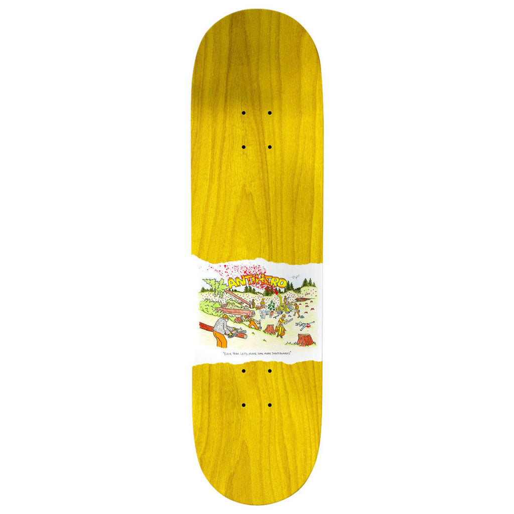 Anti-Hero B.A. Porous Walker Round 3 Skateboard Deck | White | 8.75"