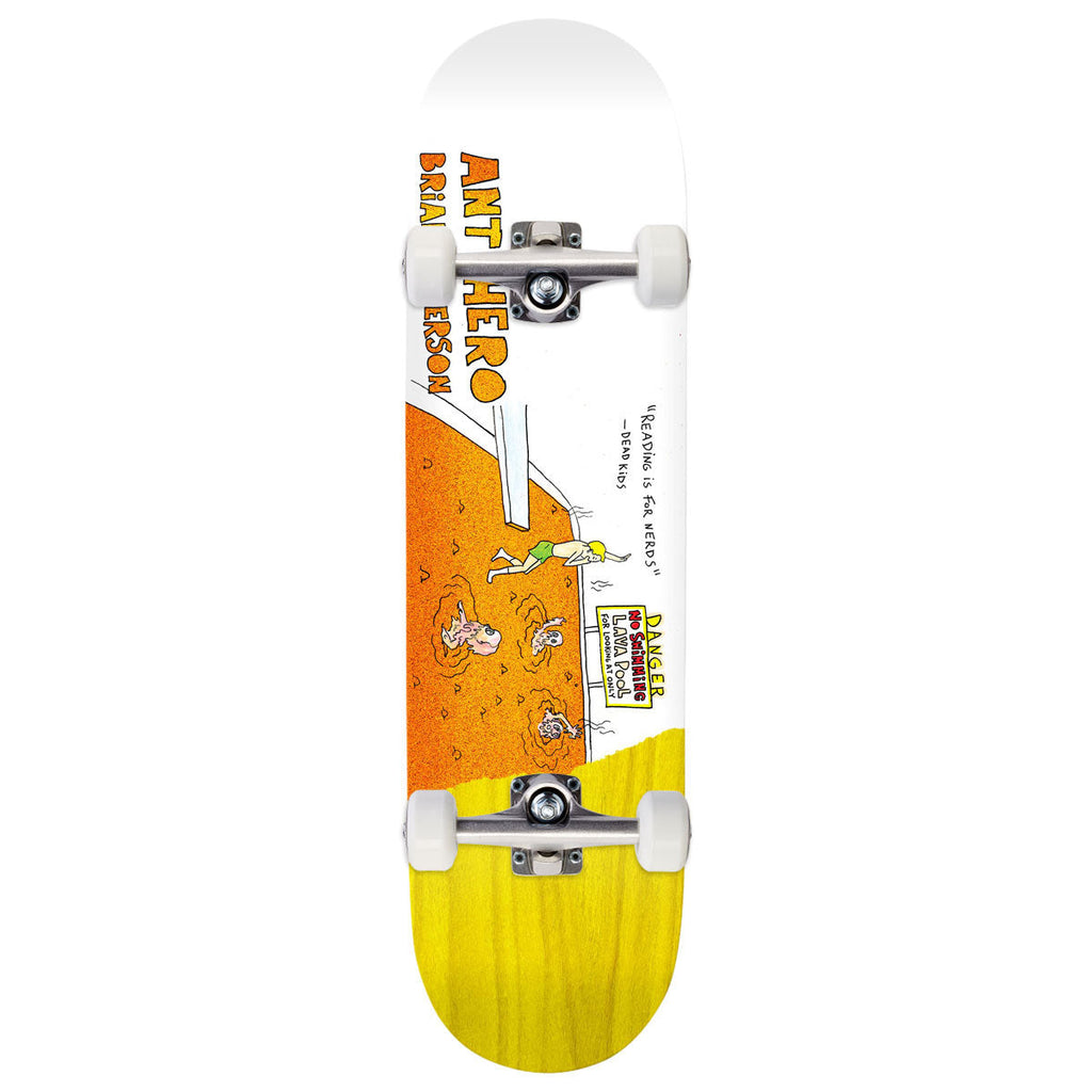 Anti-Hero B.A. Porous Walker Round 3 Complete Skateboard | White | 8.75"