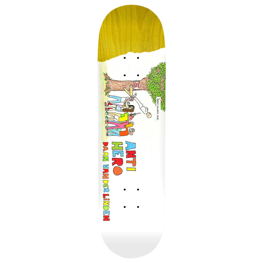 Anti-Hero Daan Porous Walker Round 3 Skateboard Deck | White | 8.25"