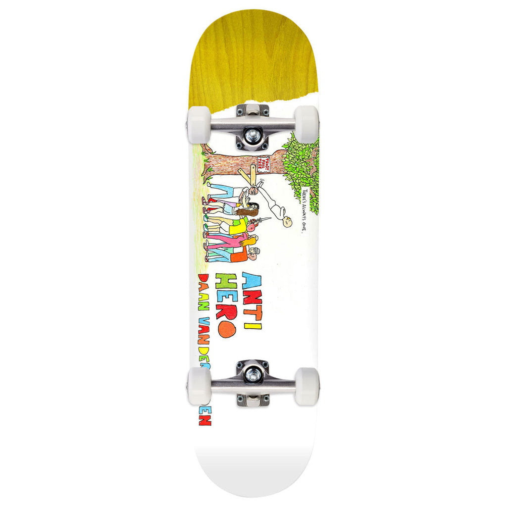 Anti-Hero Daan Porous Walker Round 3 Complete Skateboard | White | 8.25"