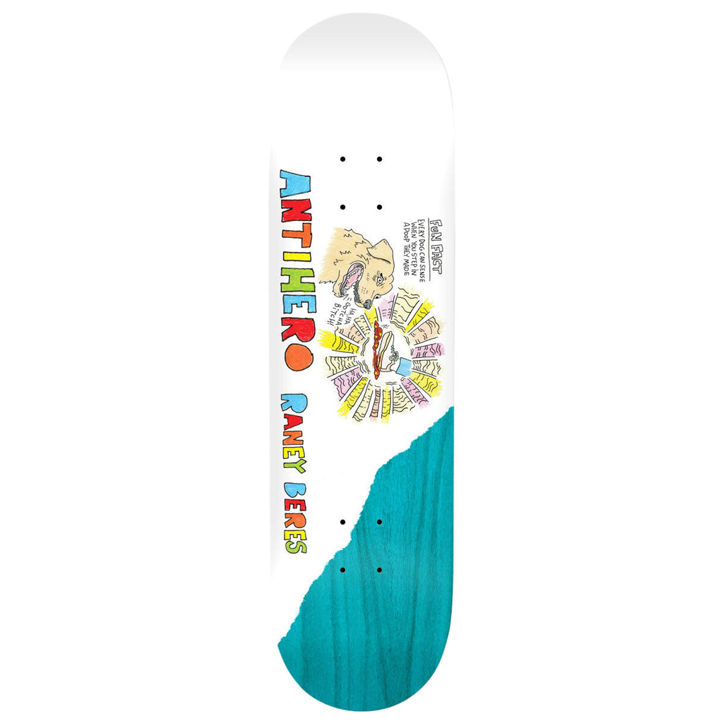 Anti-Hero Raney Porous Walker Round 3 Skateboard Deck | White | 8.50"