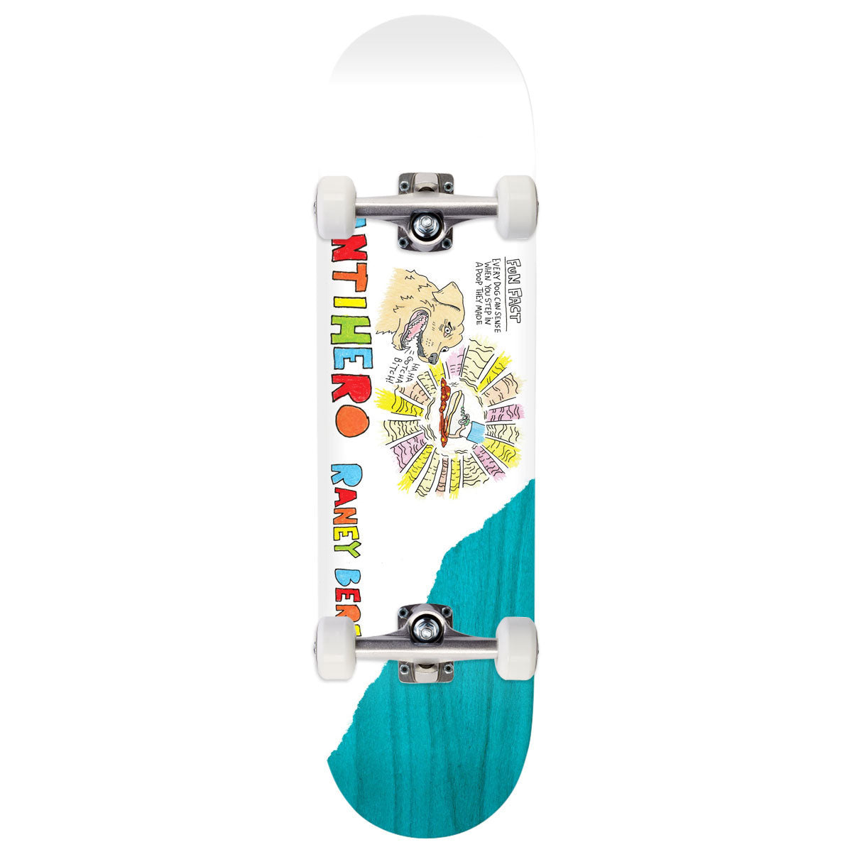 Anti-Hero Raney Porous Walker Round 3 Complete Skateboard | White | 8.50"