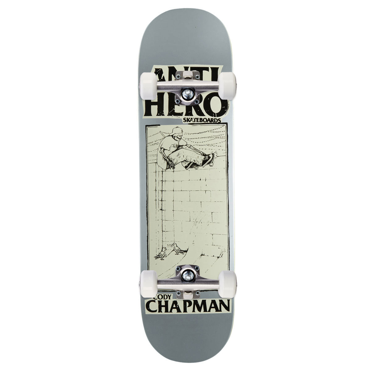 Anti-Hero Chapman Lance Mountain Art Complete Skateboard | Silver | 8.32"
