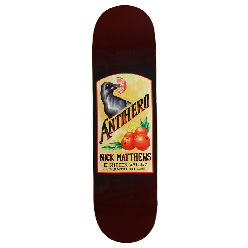 Anti-Hero Matthews Homers Pt. 2 Skateboard Deck | Burgundy | 8.62"