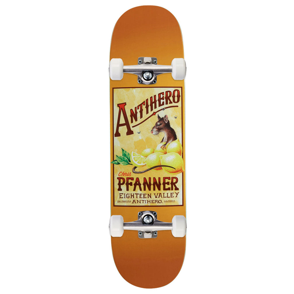 Anti-Hero Pfanner Homers Pt. 2 Complete Skateboard | Yellow | 8.25"