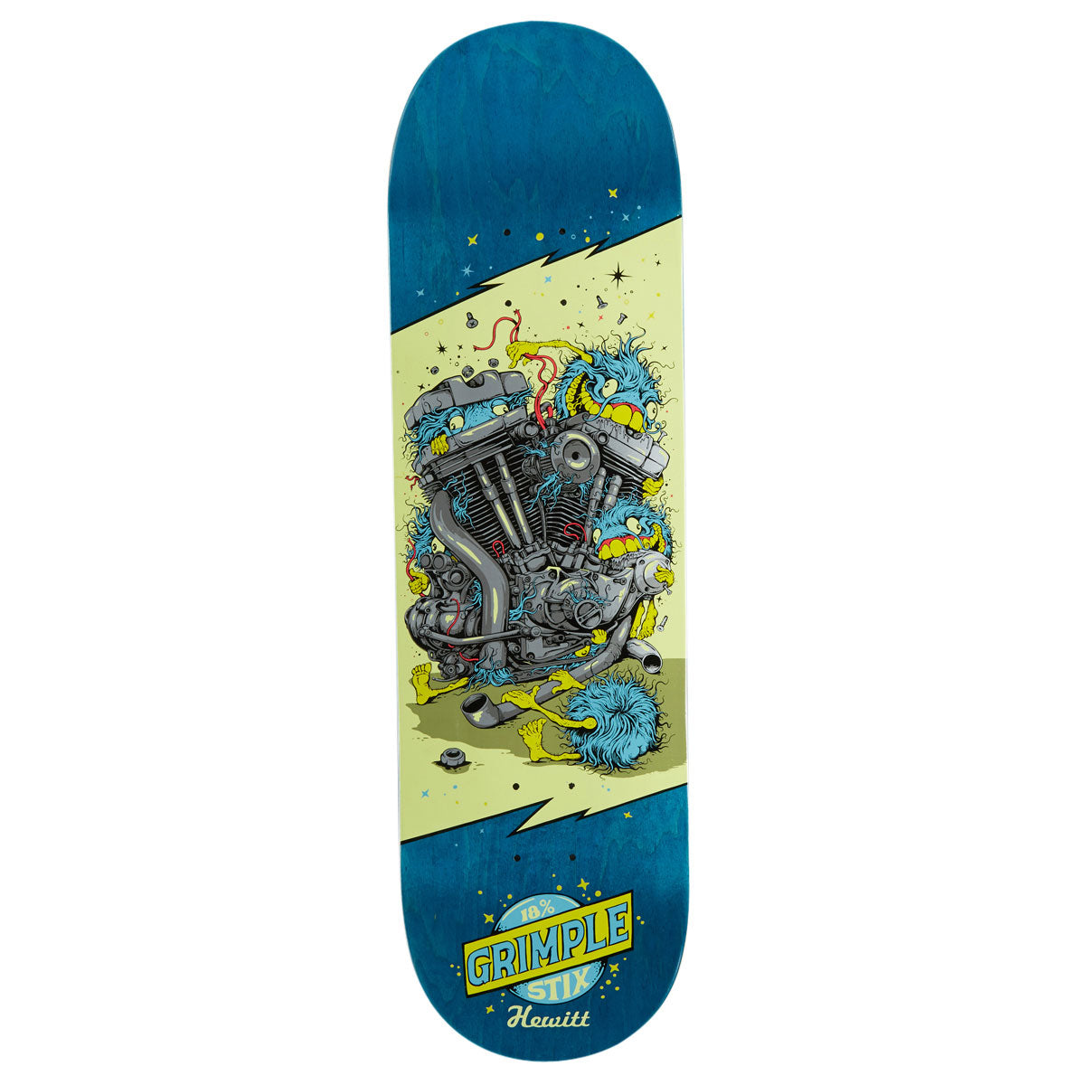 Anti-Hero Hewitt Grimplestix Revs Skateboard Deck | Blue | 8.75"