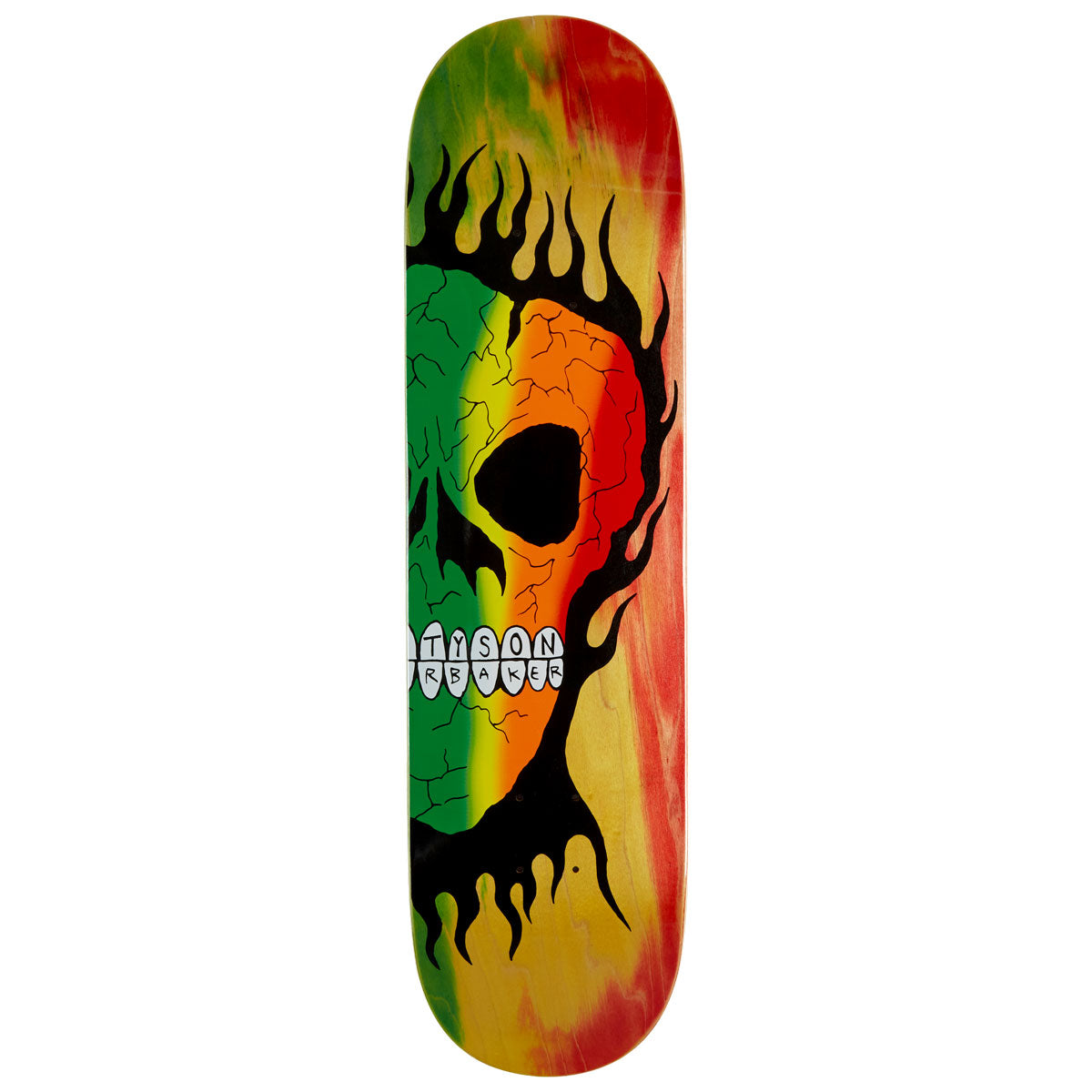Baker Tyson Peterson Rasta Skull B2 Skateboard Deck | 8.25"