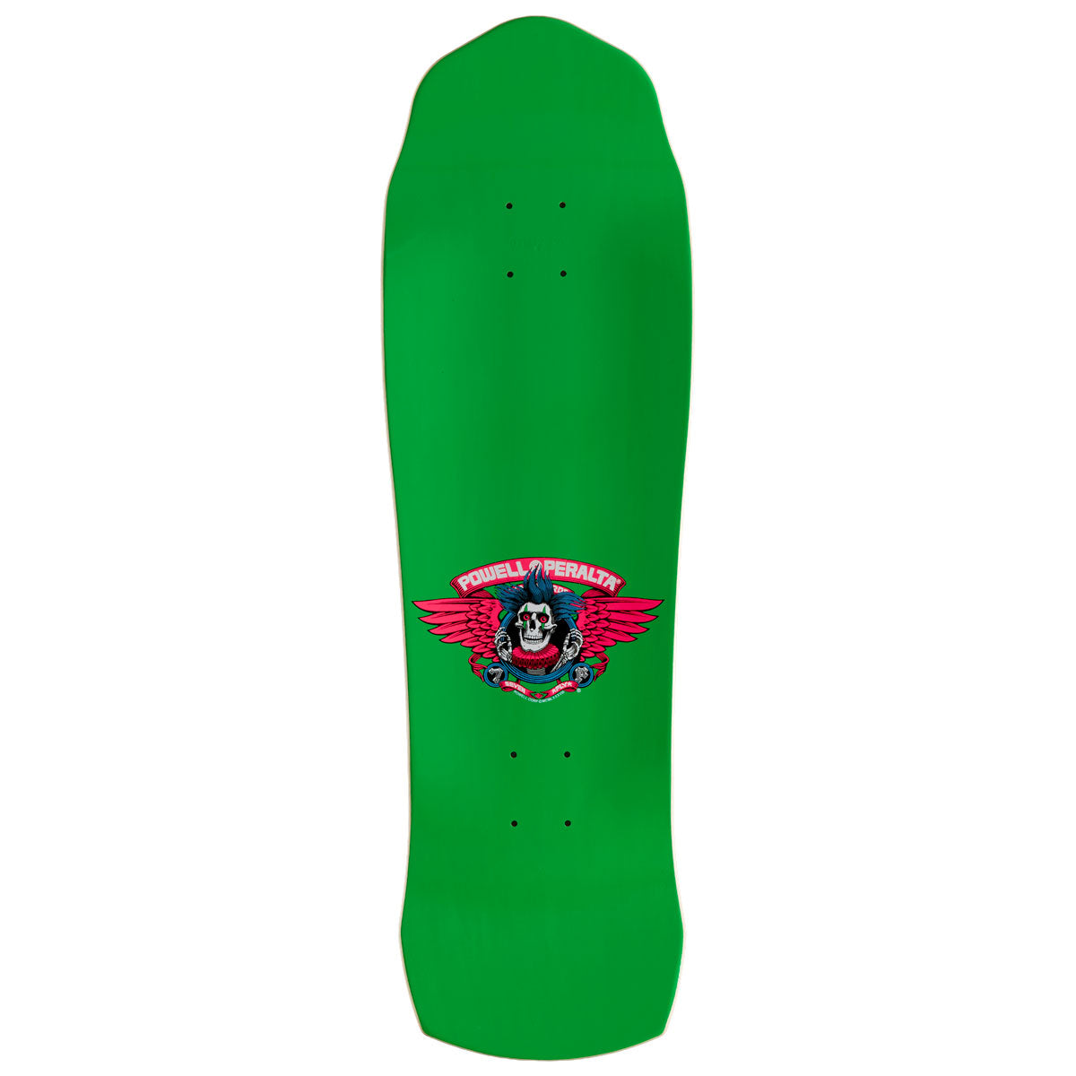 Powell-Peralta Chris Hiett Skull Skateboard Deck | Neon Green/Blue Foil | 9.50"